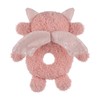 Apricot Lamb Baby Lovey Pink Dragon Fluffy Rattle Toy, Plush
