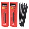 Gomake 9mm Utility Knife Replacement Blades,30 Degree Snap Off Carbon