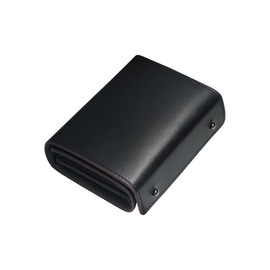 Modiko Men's Bi-fold Tochigi Leather Genuine Leather Mini Wallet, Made in Japan, Large Capacity, Box-shaped Coin Purse, Small Wallet, Compact, Box-shaped, Left Handed, Right-Handed, Father's Day,