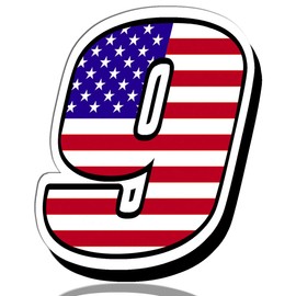 Start Number Car Moto Vinyl Sticker America USA Flag Sticker Motorcycle Motocross Motorsport Racing Number Tuning 9 N 309