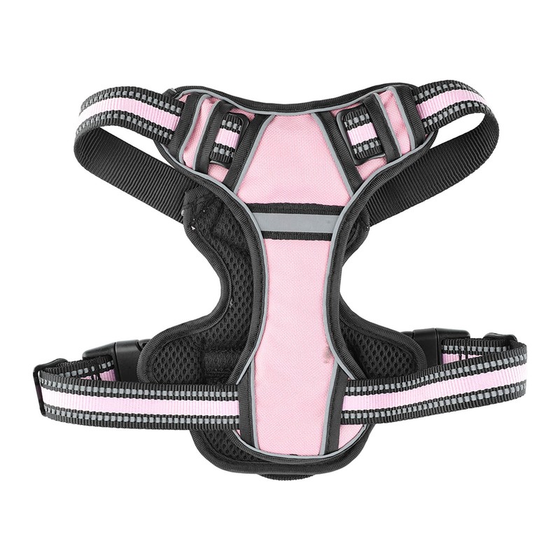 Dog Harness Double Layers Adjsutable Breathable Mesh Reflective Escape Proof