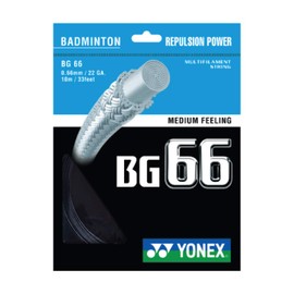 YONEX BG 66 10m Badminton String (Black)