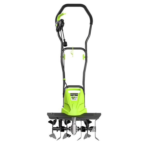 BUCOTOD 18-Inch 13.5 Amp Tiller/Cultivator with 6 Steel Tines, 3-Adjustable
