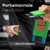 MakakaOnTheRun Men's Card Holder with Coin Compartment & Drawstring: Card