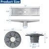 Neodrain 12-Inch Brushed Linear Shower Drain,Stainless Steel Linear Drain with