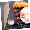 SHOWERORO Ice Cream Mold Set 2pcs Cone Shape Wooden Pizzelle