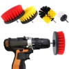 Keadic 4pcs Drill Brush Attachment Set, Electric Cleaning Brushes Set,Power