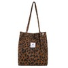 Svnqney Women's Tote Bag, Leopard pattern, L