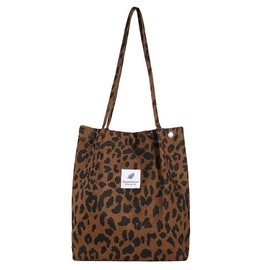 Svnqney Women's Tote Bag, Leopard pattern, L