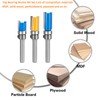 HPMAISON 3PCS 1/4 Inch Shank Flush Trim Pattern Template Router