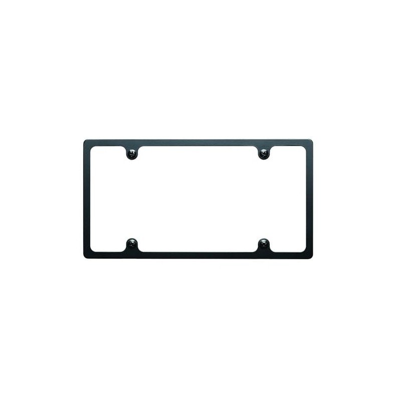 BILLET SPEC 55020 License Plate Frame Plain Slim Line, Black