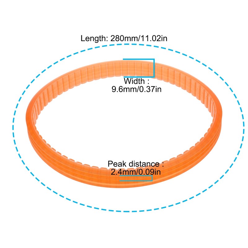 Briny River 2pcs Sander Drive Belts 280mm Length Compatible with