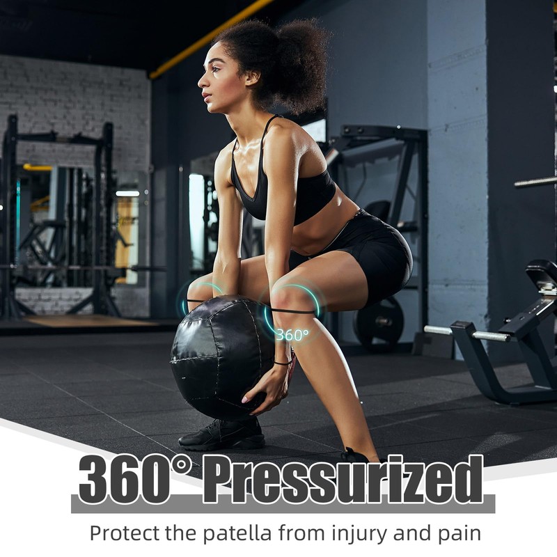 Foilswirl 2 Pcs Silicone Patella Knee Band for Basketball Patella