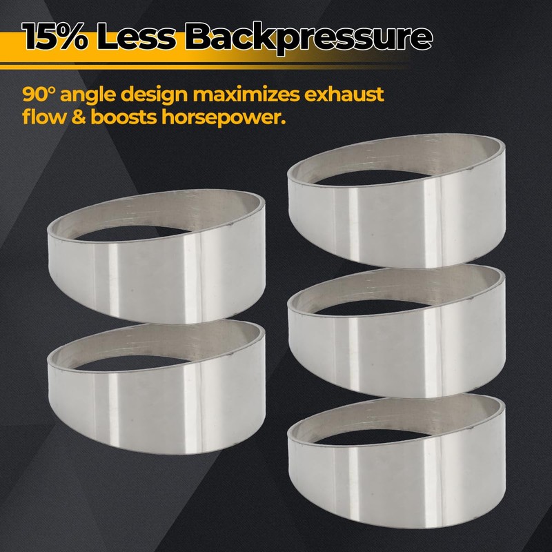 2.5" 304 Stainless Steel Exhaust Pie Cuts - 90 Degree