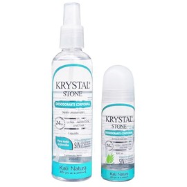 Krystal Stone Desodorante Neutro Líquido 250ml + Roll on 90ml Dúo Pack