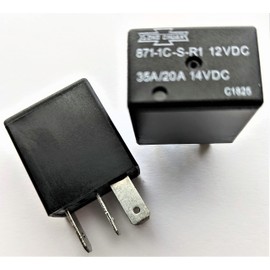 (Pack of 2) Song Chuan 871-1C-S-R1 12VDC Power Relay 5Pin 35/20A