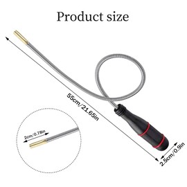 Magnetic Rod Gripper, Portable Bendable Bar Magnet, Magnetic Lifter Magnetic Rod Gripper, Strong Magnet for Picking Small Parts, Metal Objects, Car Parts (6 mm)