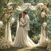 Wedding Arch Draping Fabric 1 Panel 18Ft Nude Chiffon Fabric
