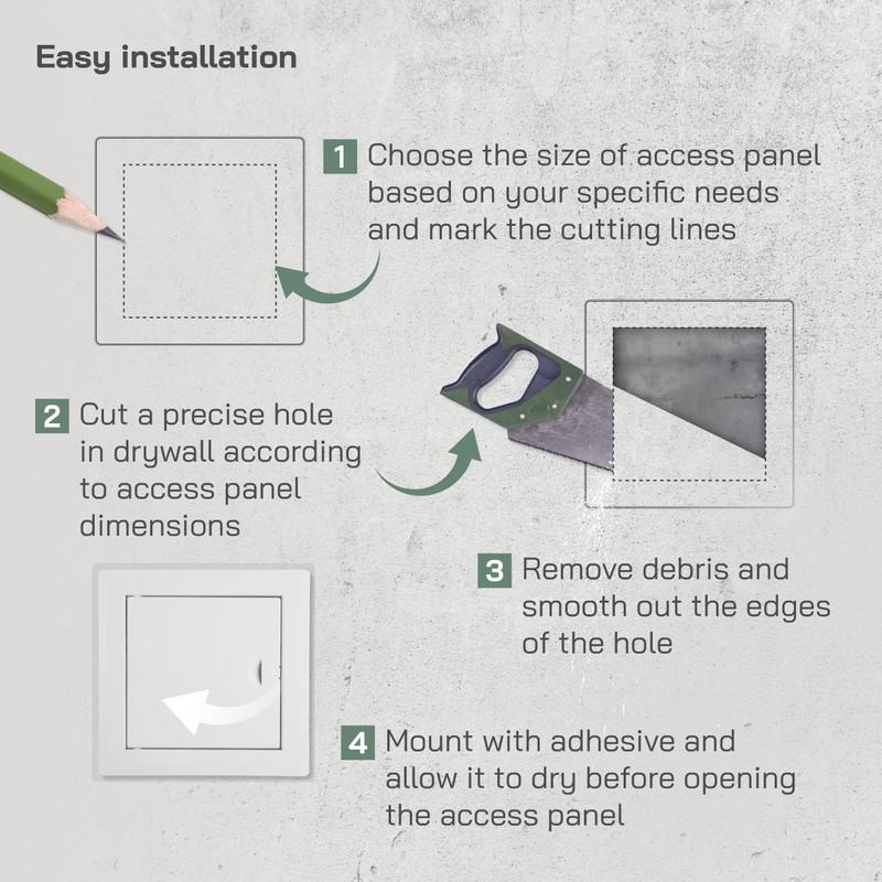 Vent Systems 6" x 6" Inch Metal Access Panel -