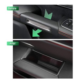 YEE PIN For Dodge RAM 1500 mk5 2019 2020 2021 2022 Car Door Accessories Storage Box Organiser Console Side Pocket Storage Small Change (Black)
