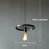 OXTXO Retro Iron Pendant Light,Chandelier Lamp with E27 Hanging Fixture,