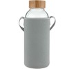 Ferexer 48 oz Sports Borosilicate Glass Water Bottle with Bamboo