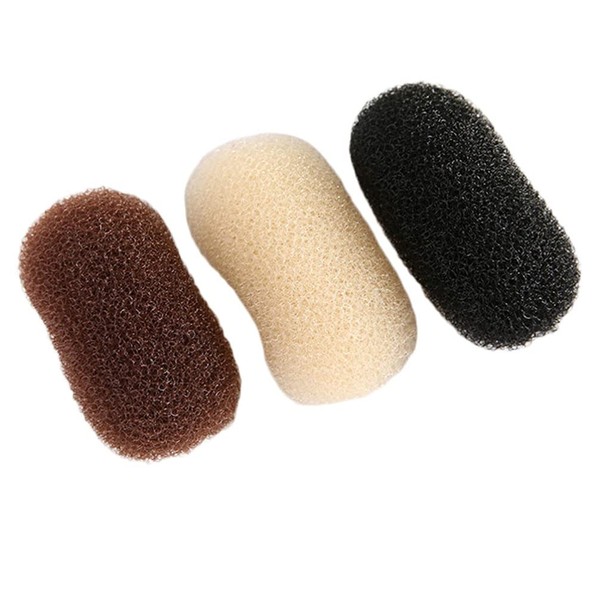 Uonlytech 3 Piece Bump It Up Volume Hair Base Set Sponge Volume Bump Inserts Hair Bases Hair Bump Up Comb Clip for Women DIY Hairstyles (Random Style)
