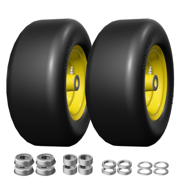 11x4.00-5 Flat Free Lawn Mower Tires, Universal Fit Lawnmower Tire