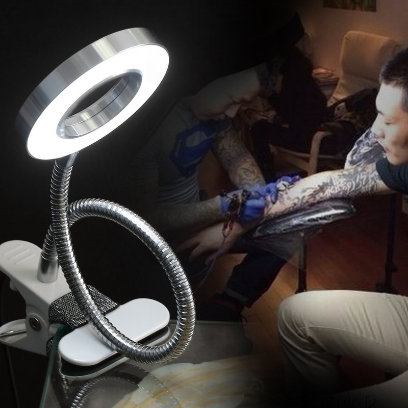 LED Tattoo Lamp, 360 ° LED USB Clip Tattoo Light