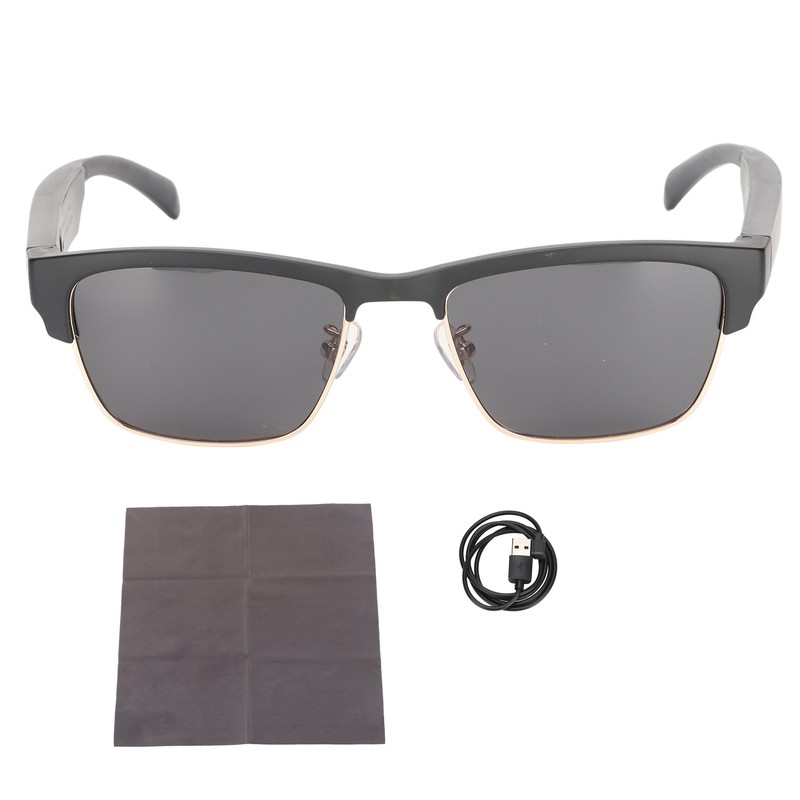 Bluetooth Sunglasses Polarized Lens Waterproof Smart Glasses with Open Ear