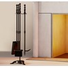 Fire Beauty Fireplace Tools Set 4 Pieces Black Wrought Iron