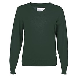 Blu Cherry Girls Boys Kids Unisex V-Neck School Jumper Uniform All Year Round (5 Years, Green, 5_Years)