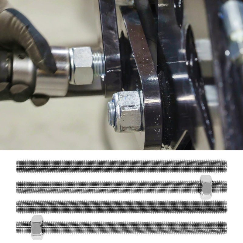 AIMEKE Pack of 12 M8 Threaded Rods, 100 mm Threaded