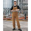 HISEA Mens Flex Canvas Bib Overalls, Men's Relaxed Fit Lightweight