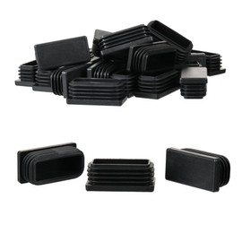1" X 1-1/2" Rectangle Plastic Plugs Tubing End Caps Chair End Caps 1 X 1.6 Inch Outside Tubing Caps Furniture Sliders Glides Black (Fit 0.78-0.9" X 1.37-1.5" Rectangle Tube Inner Size, 24P)