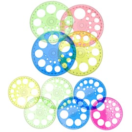 Operitacx 10 Pieces Practical Protractor Tool Round School Classroom Protractor Creative Circle Protractor Drawing Tool Students Protractor Rulers Plastic