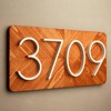 6" White Floating House Number, Metal Modern House Numbers, Mailbox