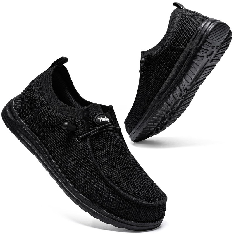 Tinefiy Steel Toe Shoes for Women Lightweight Comfortable Slip On