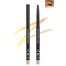 Colored Glitter Eyeliner Pencil, Chameleon Matte Metallic Eyeliner Pen Eyeshadow, Silver Shimmer Retractable Eyeliner Waterproof Smudgeproof, Highlighter Gel Eye Liner St Patrick's Gift for Women-01