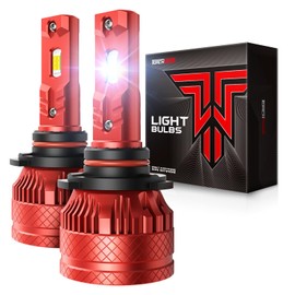 Torchbeam T6S 9005/HB3 Bulb, 1000% High Bright, 6500K Cool White 9005 Powersport Bulbs with Cooling Fan, 60,000Hrs Lifespan Fog Lights, IP68, CanBus Ready, Plug-N-Play, Pack of 2