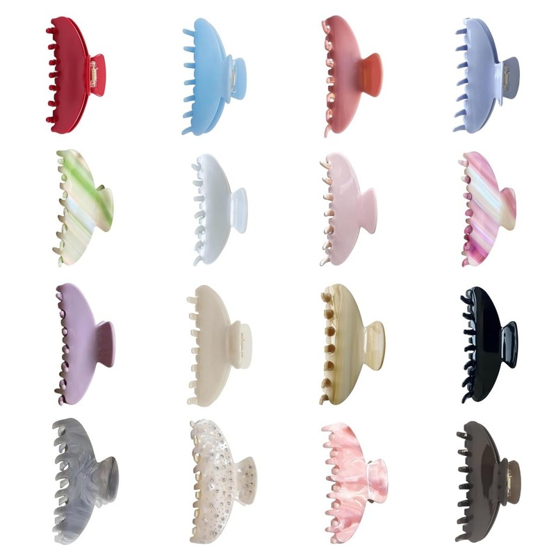 The OideGuiing Durable Acetate Hair Clips - 4-Inch Pearl white