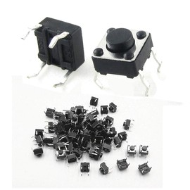 Youmile 100PACK Tact Button Switch 6x6x4.3mm 6 * 6 * 4.3mm 4 Pin Micro PCB SMD SMT Momentary Tactile Tact Push Button Switch 4 Pin DIP
