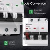 KERWINN 3 Pole Miniature Circuit Breaker,240V/480V AC Circuit Breaker, 32Amp