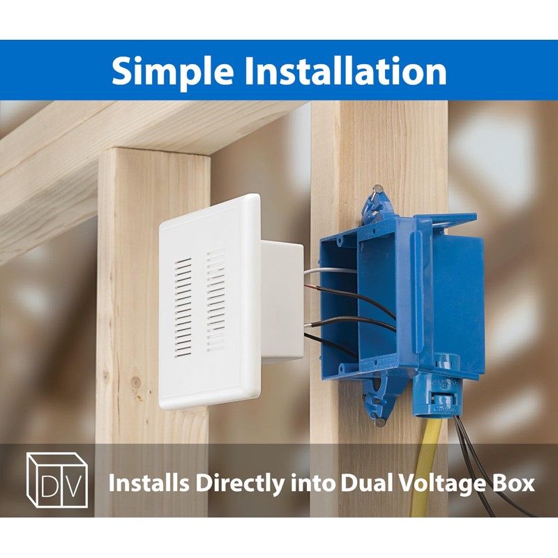 NICOR Lighting PRCP2DBWH PrimeChime Plus Door Chime Kit, White