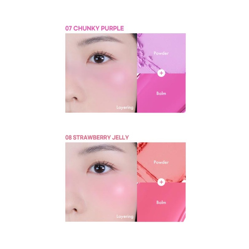 LUNA Glow Layer Blur Cheek 8.5g, Color:11 Pink Rollipop