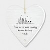 East of India Hanging Heart Gift Two Loving Hearts