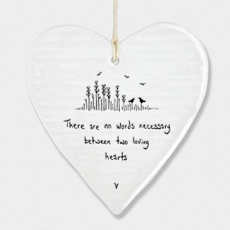 East of India Hanging Heart Gift Two Loving Hearts