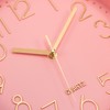 Lumuasky Pink Wall Clock Modern Battery Operated Analog Small Cute