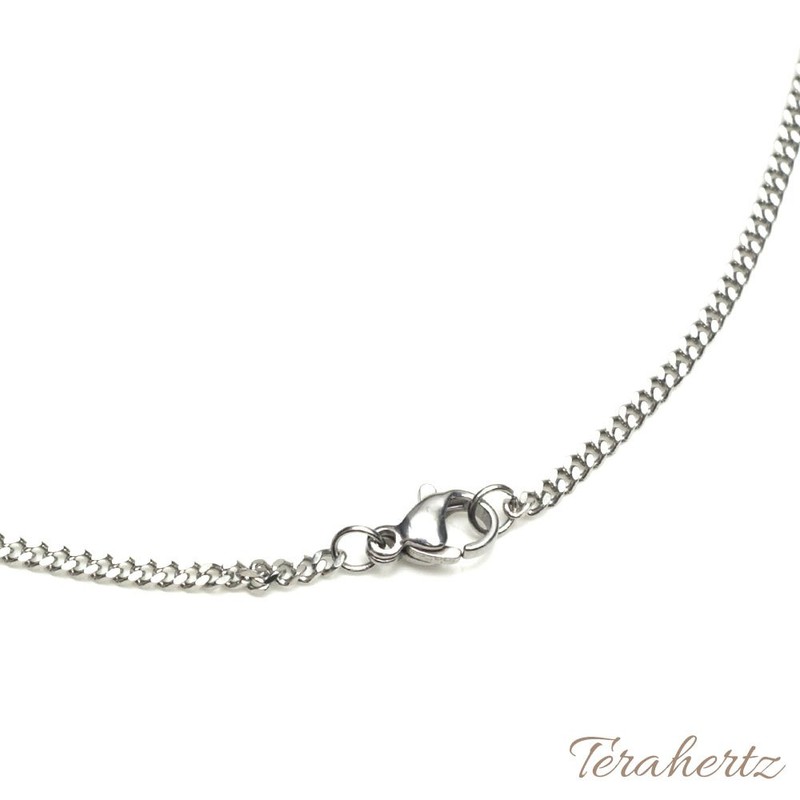 OVER-9 Terahertz Necklace with Chain Square Cut Gemstone Super Far