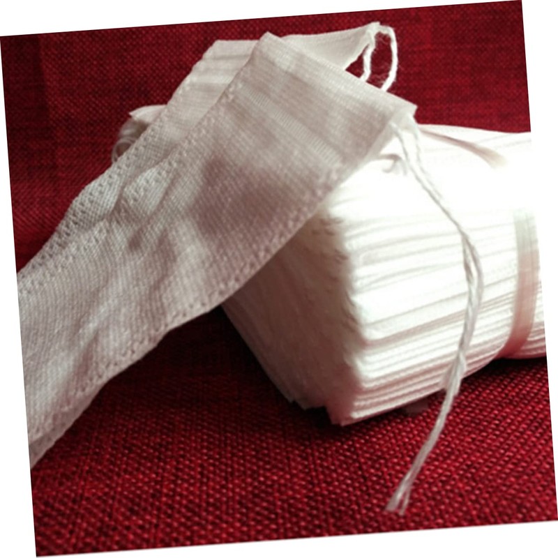 BIUDECO Loose Tea Bags Drawstring 100 Pack Non-Woven Tea Filter